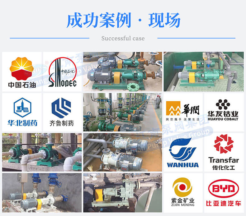 FSB氟塑料離心泵成功案例